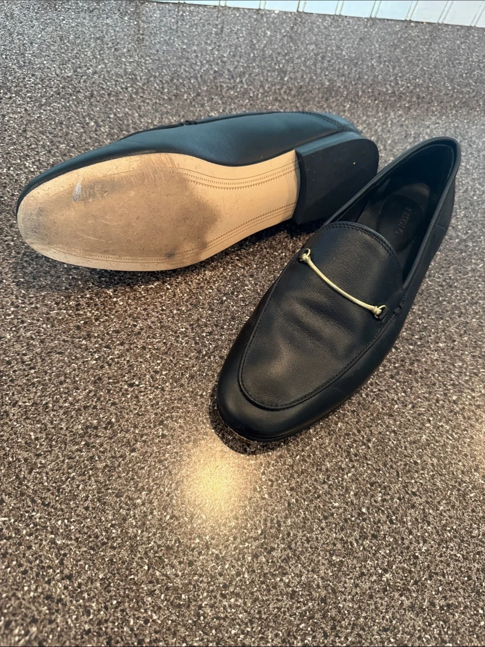 Nisolo Black Leather Lucy Loafers Shoes Size  7